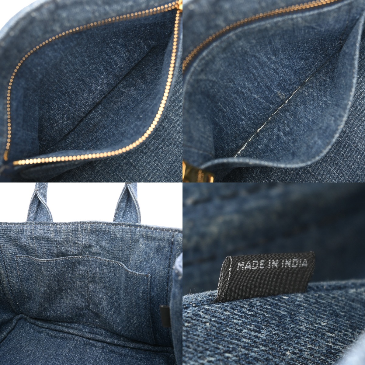 プラダ カナパトート 2WAY ブルー 1BG439 デニム レディース バッグ