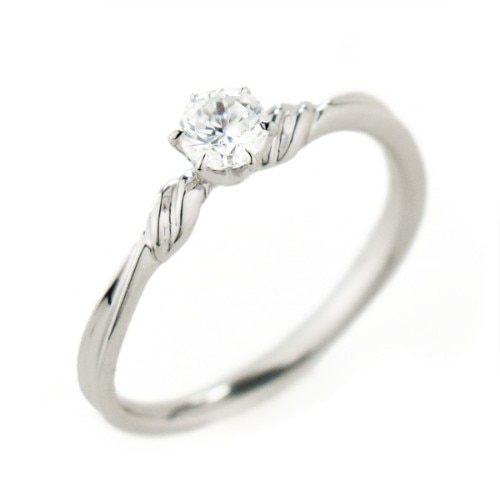 プラチナ ダイヤモンド ソリティア エンゲージリング（婚約指輪