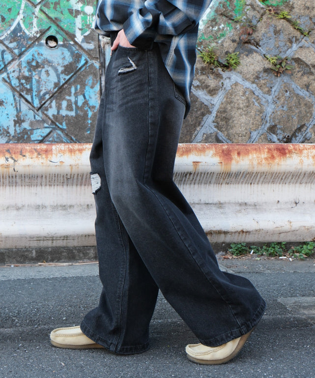 スーパーバギーダメージデニムパンツ｜WEGO（ウィゴー） – WEGO ONLINE