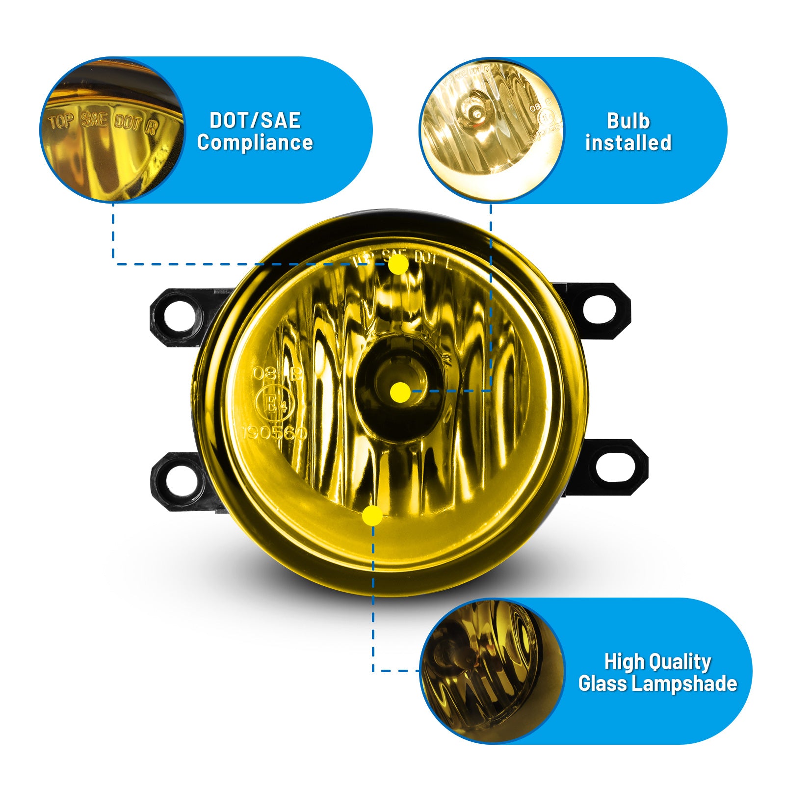 2008-2013 RX350 Toyota/ Venza Scion xA Fog Lights Halogen H11