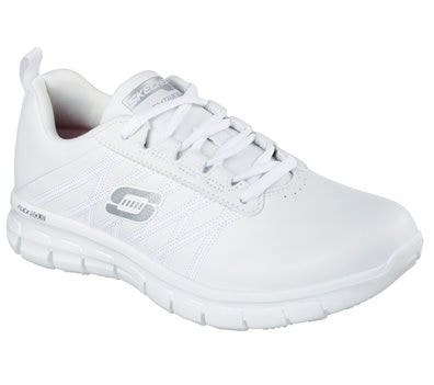 Skechers Shoes: Women's 76576 WHT White Sure Track-Earth Slip