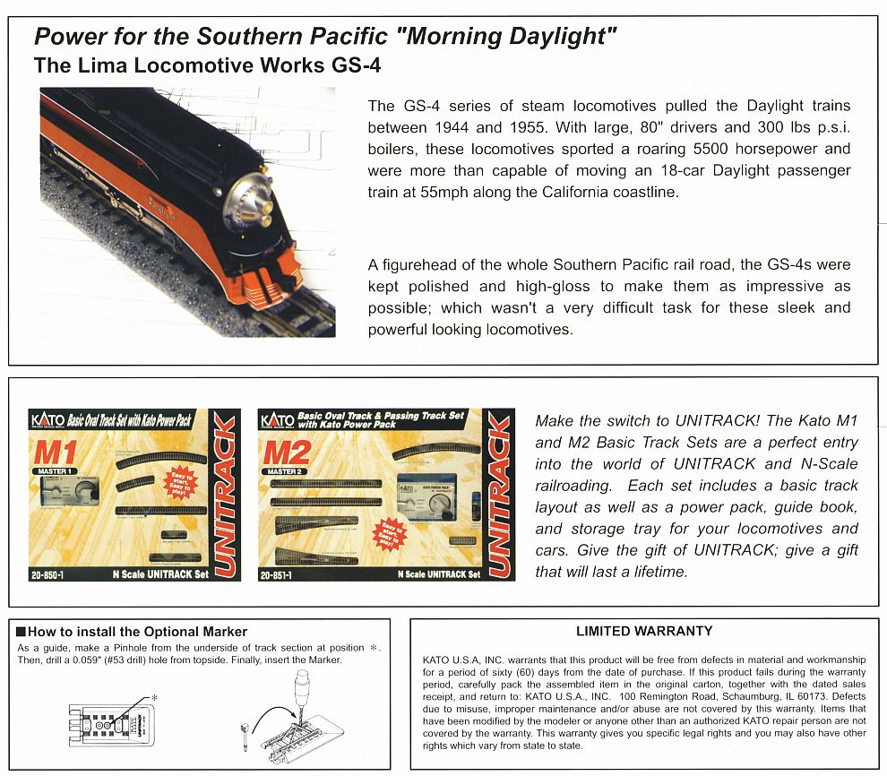 サザン・パシフィック 「モーニングデイライト」 10両セット (展示用