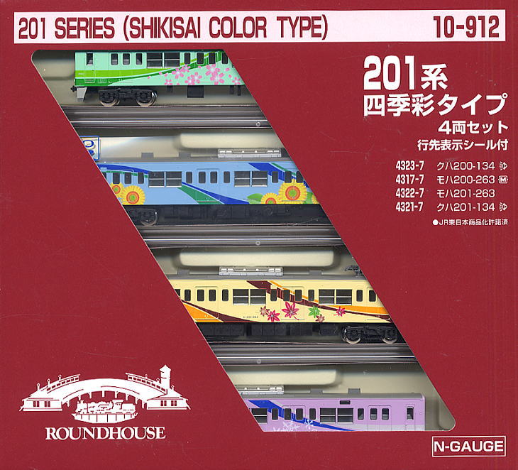 201系 四季彩タイプ (4両セット) ☆ラウンドハウス (鉄道模型
