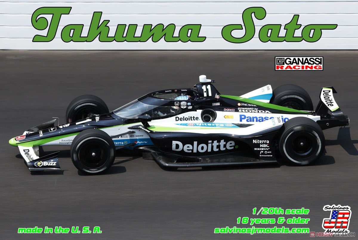 直筆サイン 佐藤琢磨 インディ500 2017 優勝 1/43 グリーンライト 直筆