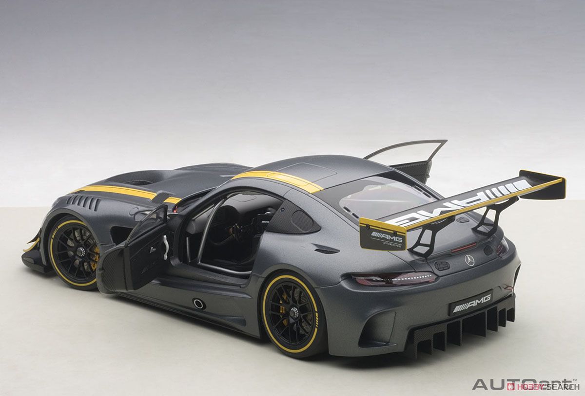 Mercedes-AMG GT3 Presentation Car (Gray/Yellow Stripe) (Diecast