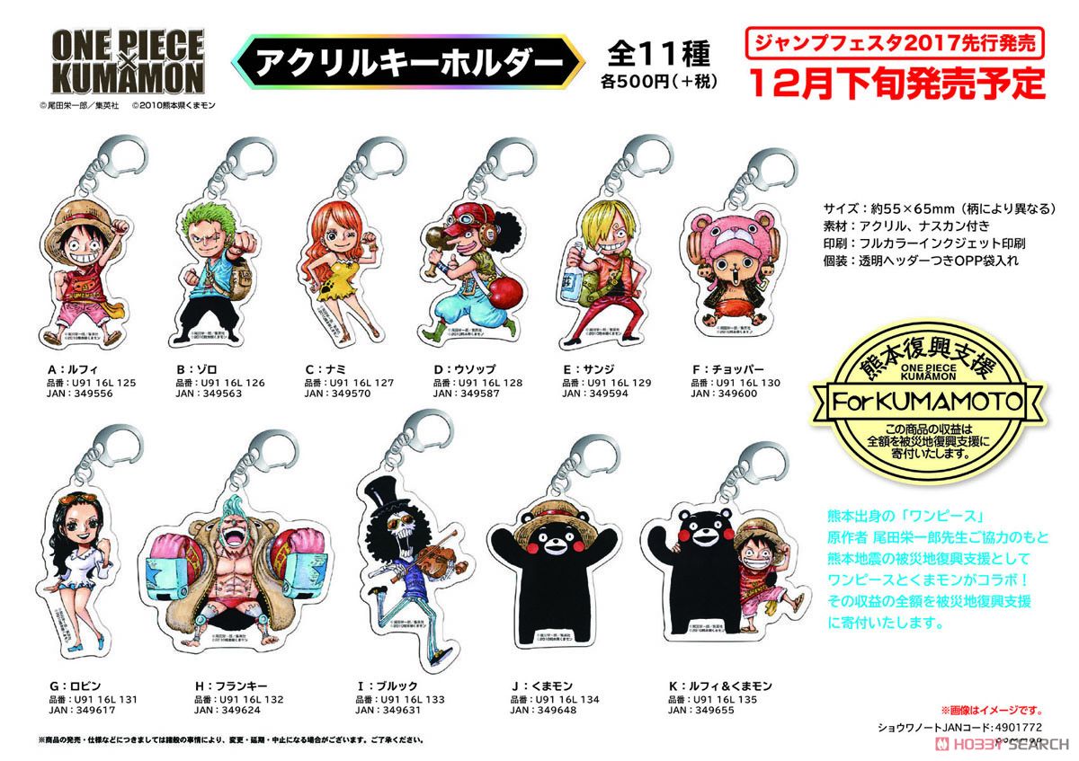 ワンピース×くまモン アクリルキーホルダー H (フランキー