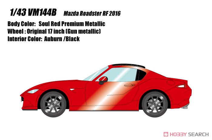 Mazda Roadster RF 2016 ソウルレッドプレミアムメタリック (ミニカー