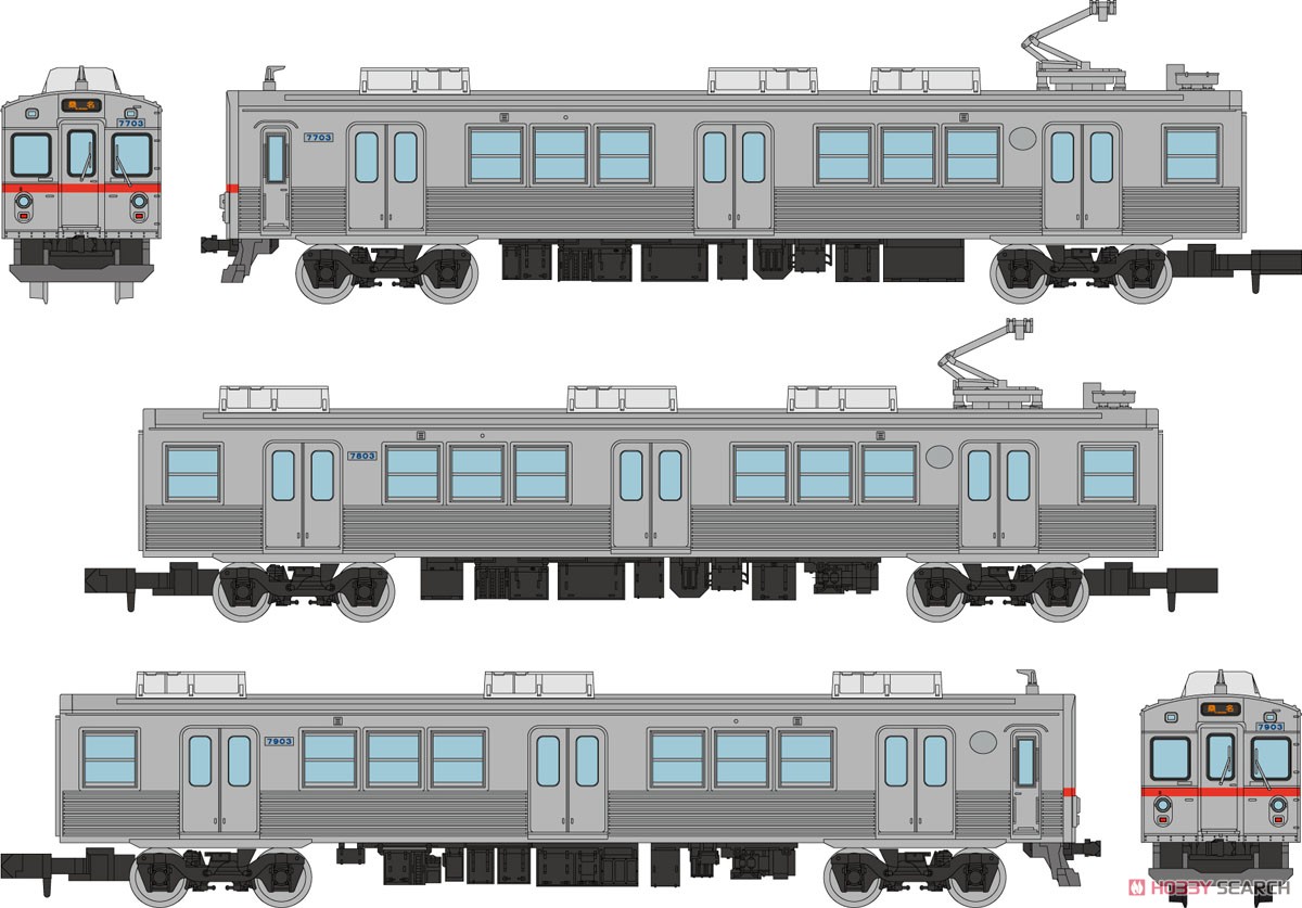 鉄道コレクション 養老鉄道 7700系 TQ03編成 (赤帯) 3両セット B (3両