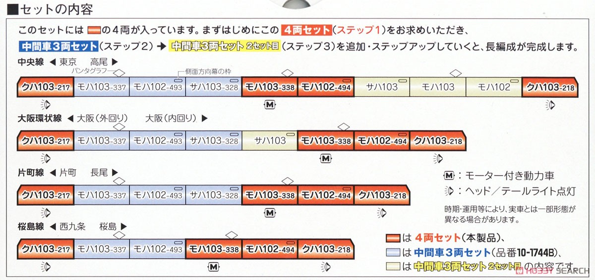103系 ＜オレンジ＞ 4両セット (基本・4両セット) (鉄道模型) - ホビー