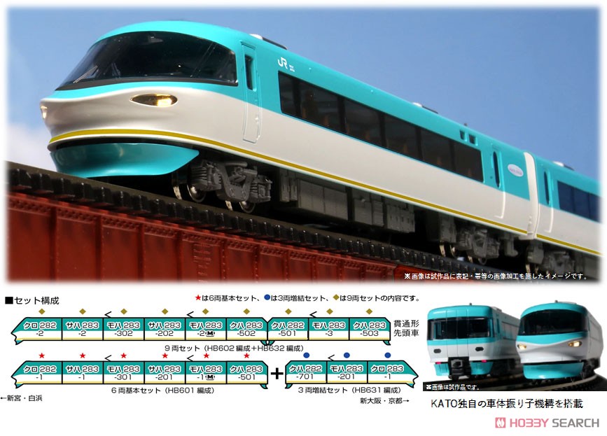 283系 ＜オーシャンアロー＞ 6両基本セット (基本・6両セット) (鉄道