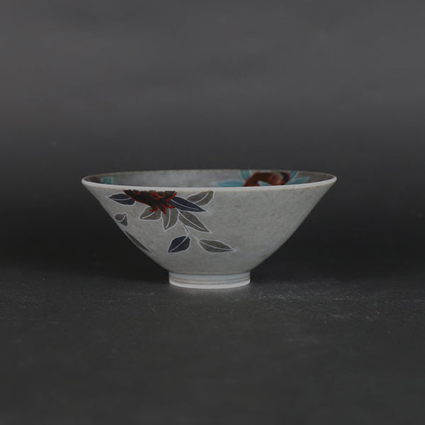 十四代今泉今右衛門 作 色絵薄墨墨はじき柘榴文盃 – ギャラリー一番館