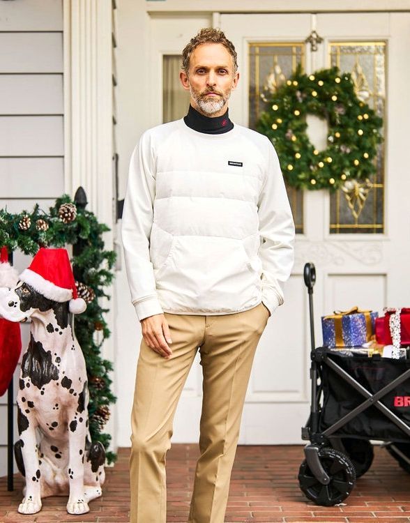 BRIEFING GOLF - MENS TAION DOWN CREW NECK （ブラック） TAION