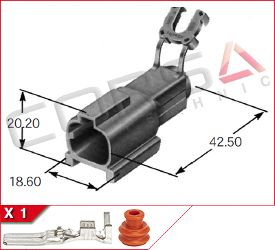 7222-6214-40 - Yazaki | 58X-1P - Corsa Technic | 1-Way Kit