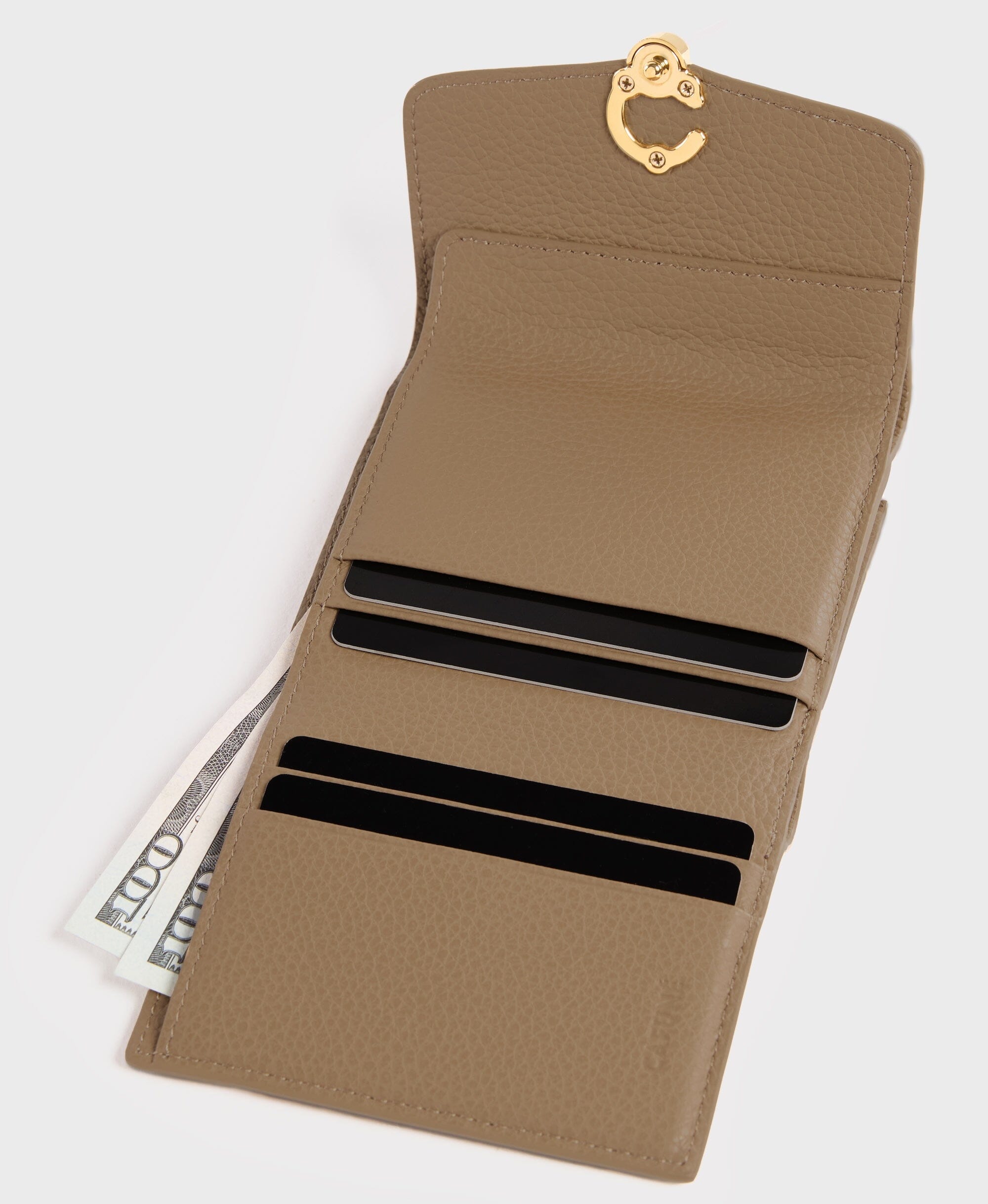 Cafuné カフネ - Double-C Wallet - Tan