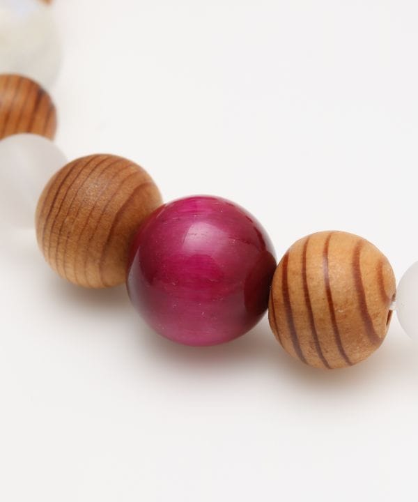 屋久杉ムーンストーン ローズタイガーアイブレスレット(ROSE TIGEREYE