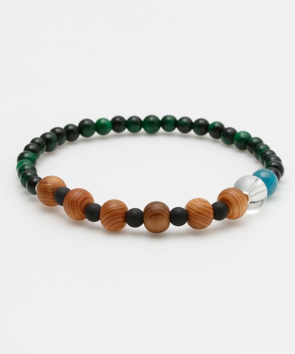 粋人 10mmグリーンタイガーアイブレスレット(GREEN TG): 『岩座