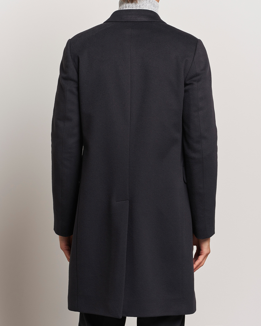 Paul Smith Wool/Cashmere Double Breasted Coat Black at CareOfCarl.com