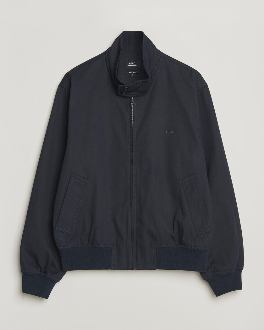 Woolrich Cruiser Eco Cotton Bomber Jacket Melton Blue at