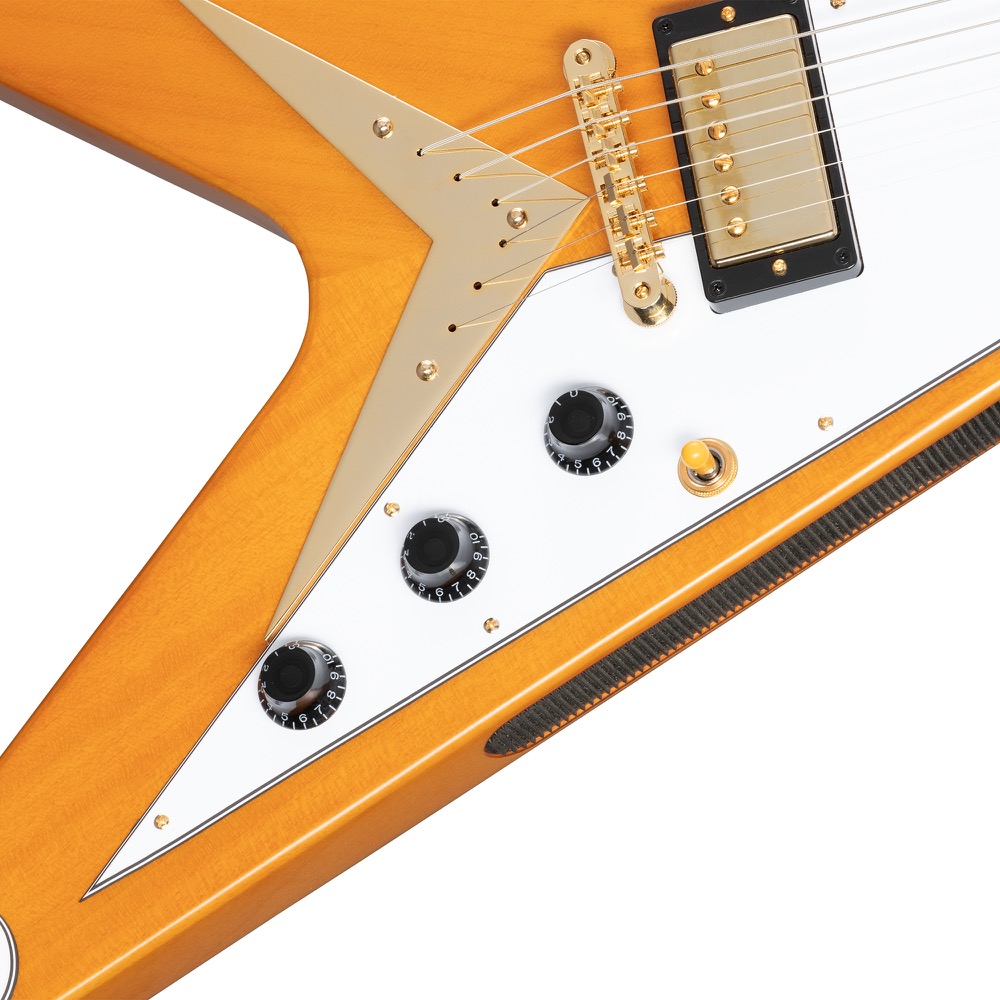Epiphone エピフォン 1958 Korina Flying V White Pickguard Aged
