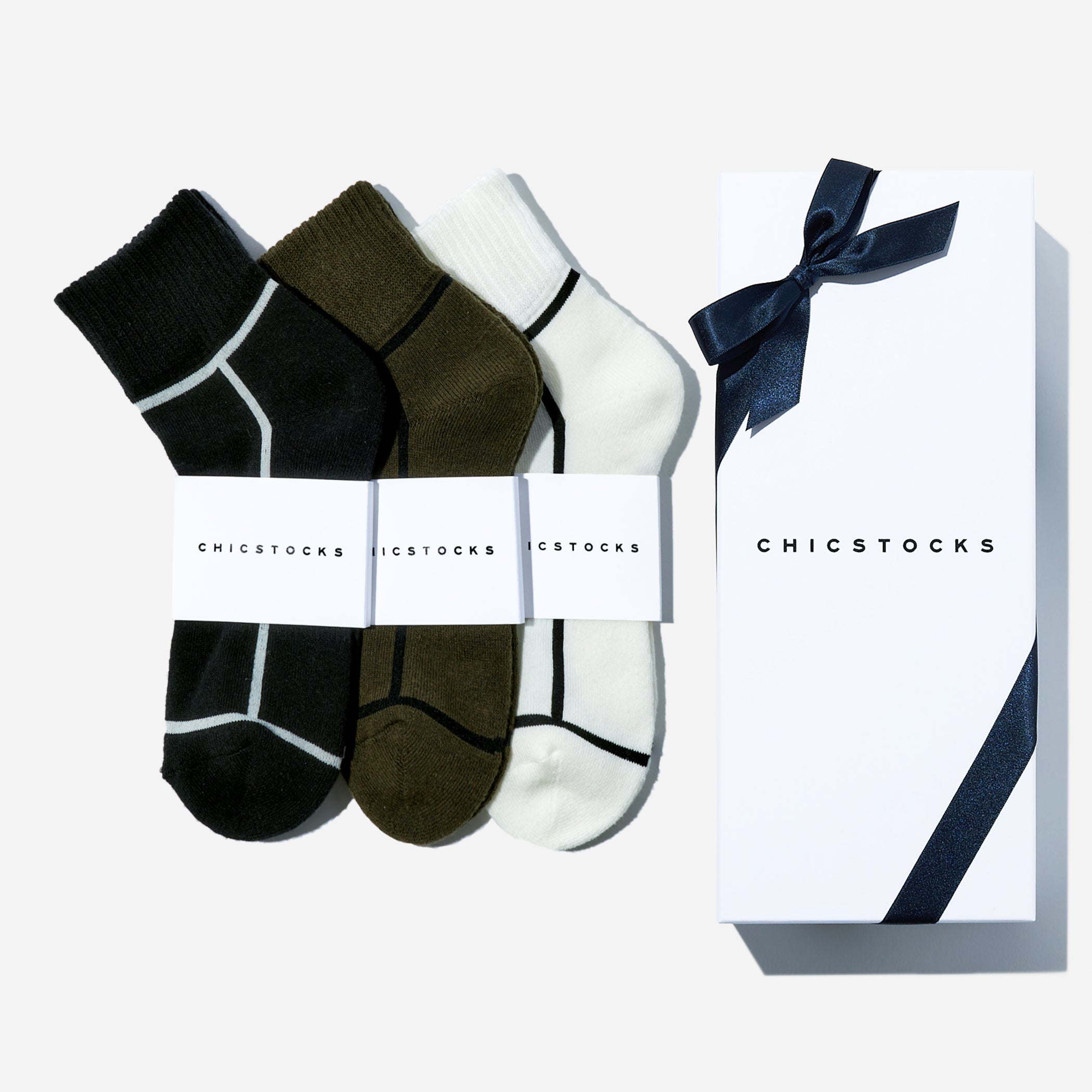 アンクルソックス 3足ギフトボックス(手提げ付き) 全4色 – CHICSTOCKS