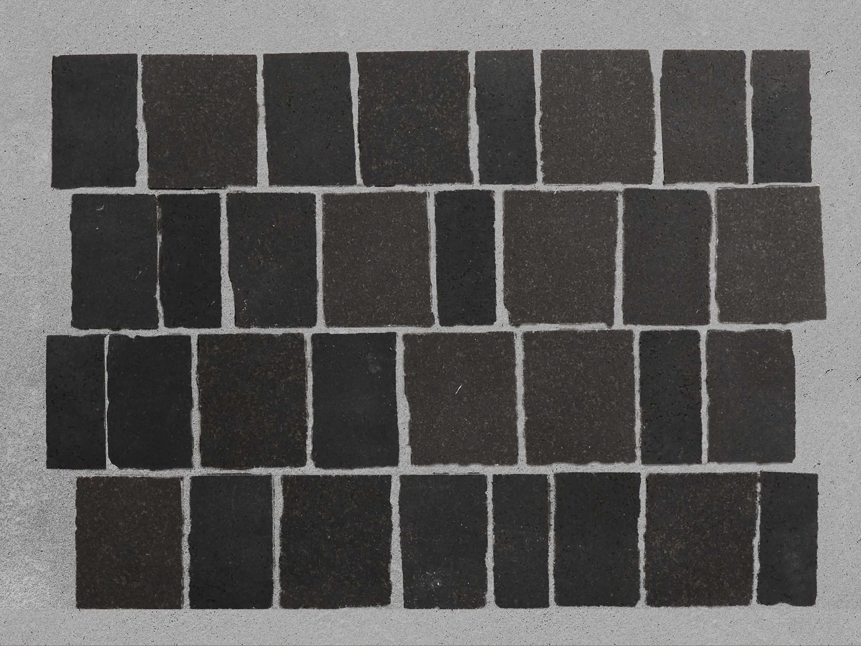 lapidary mosaic tile sheet | warm black | 12.25 x 11.125