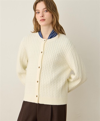 ケーブルニットカーディガン LE SOUK HOLIDAY｜クロスプラス公式通販サイト