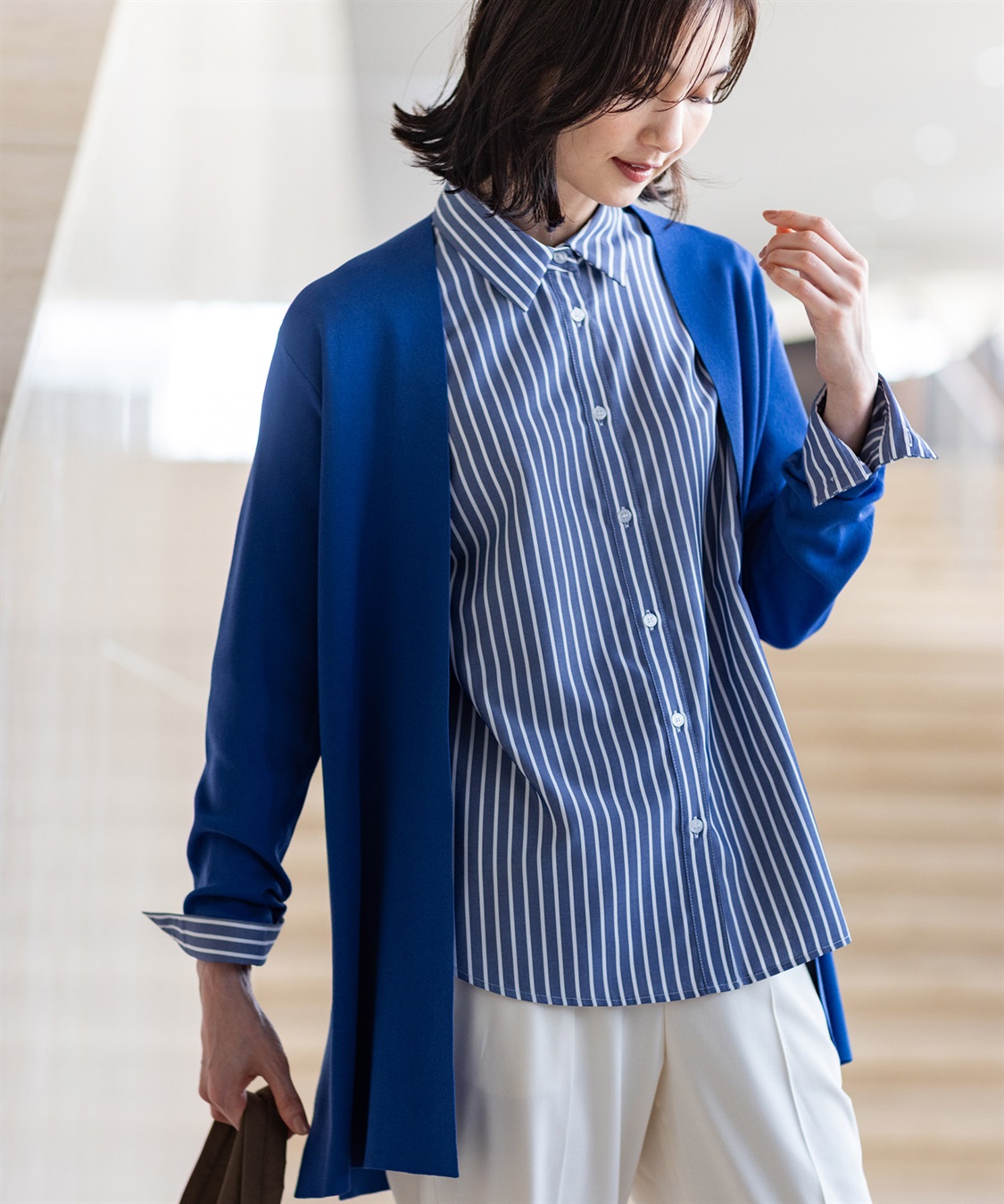 ストライプシャツ A/C DESIGN BY ALPHA CUBIC｜クロスプラス公式通販サイト