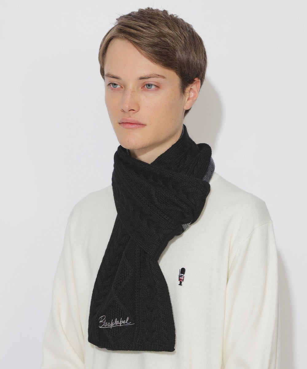 WEB限定】チェックニットマフラー（マフラー/ストール）｜BLACK LABEL