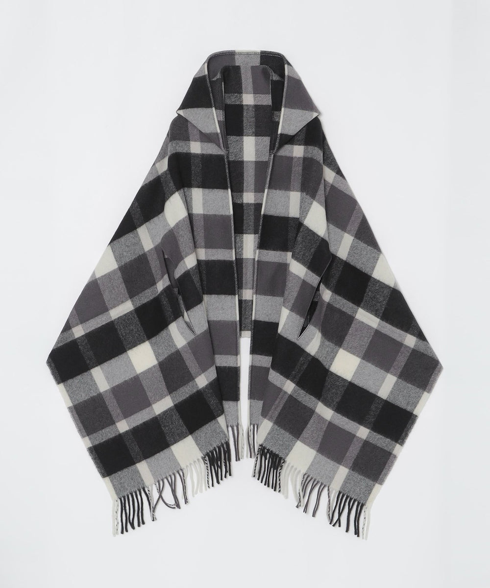 クレストブリッジチェックフード付きストール（マフラー・ストール