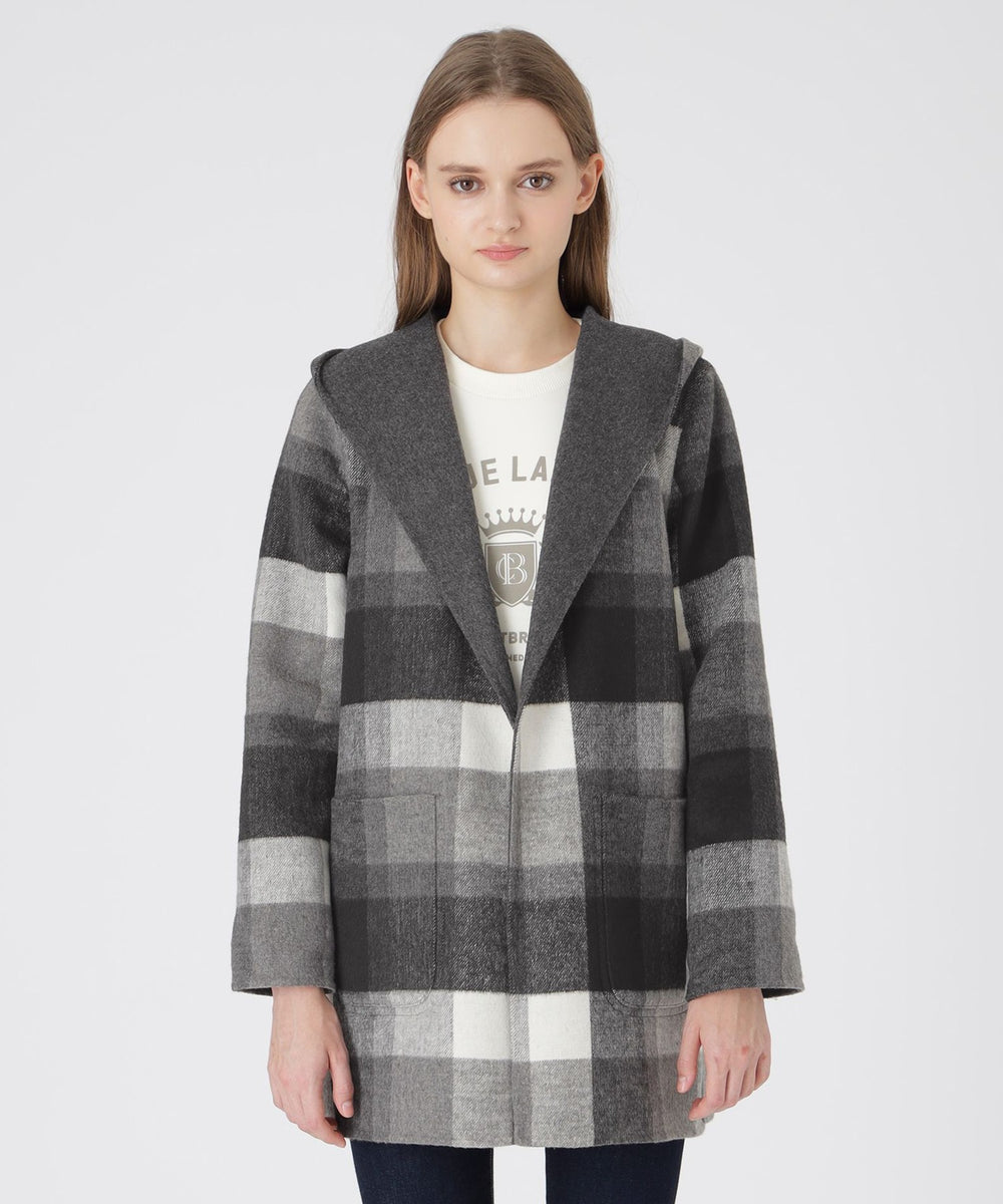クレストブリッジチェックリバーポリウールコーディガン（コート