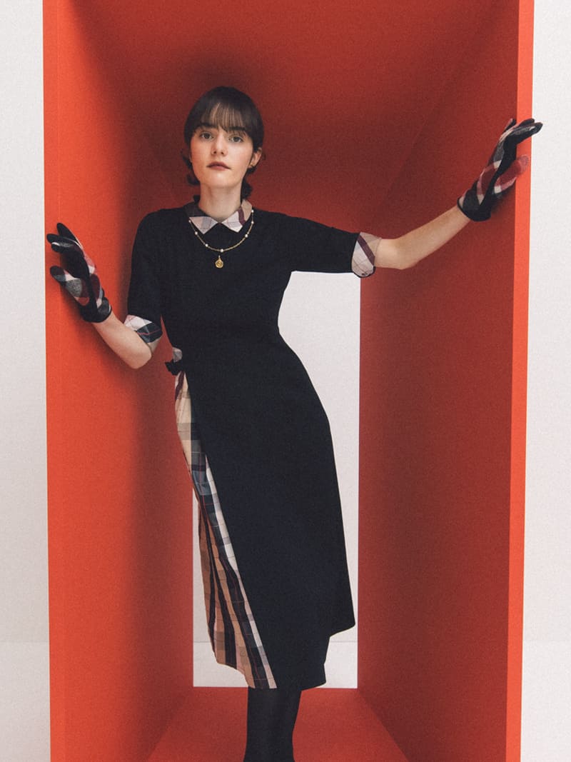 メガチェック美品✨バーバリーブルーレーベル バーバリーブルー