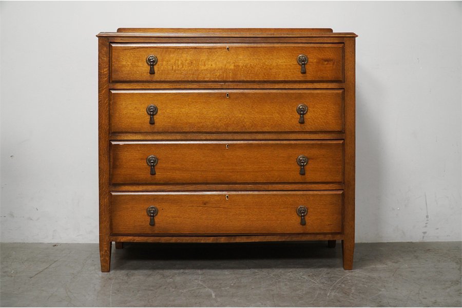 ロイズ・アンティークス(Lloyd's Antiques)□オーク材ミラーコンソール