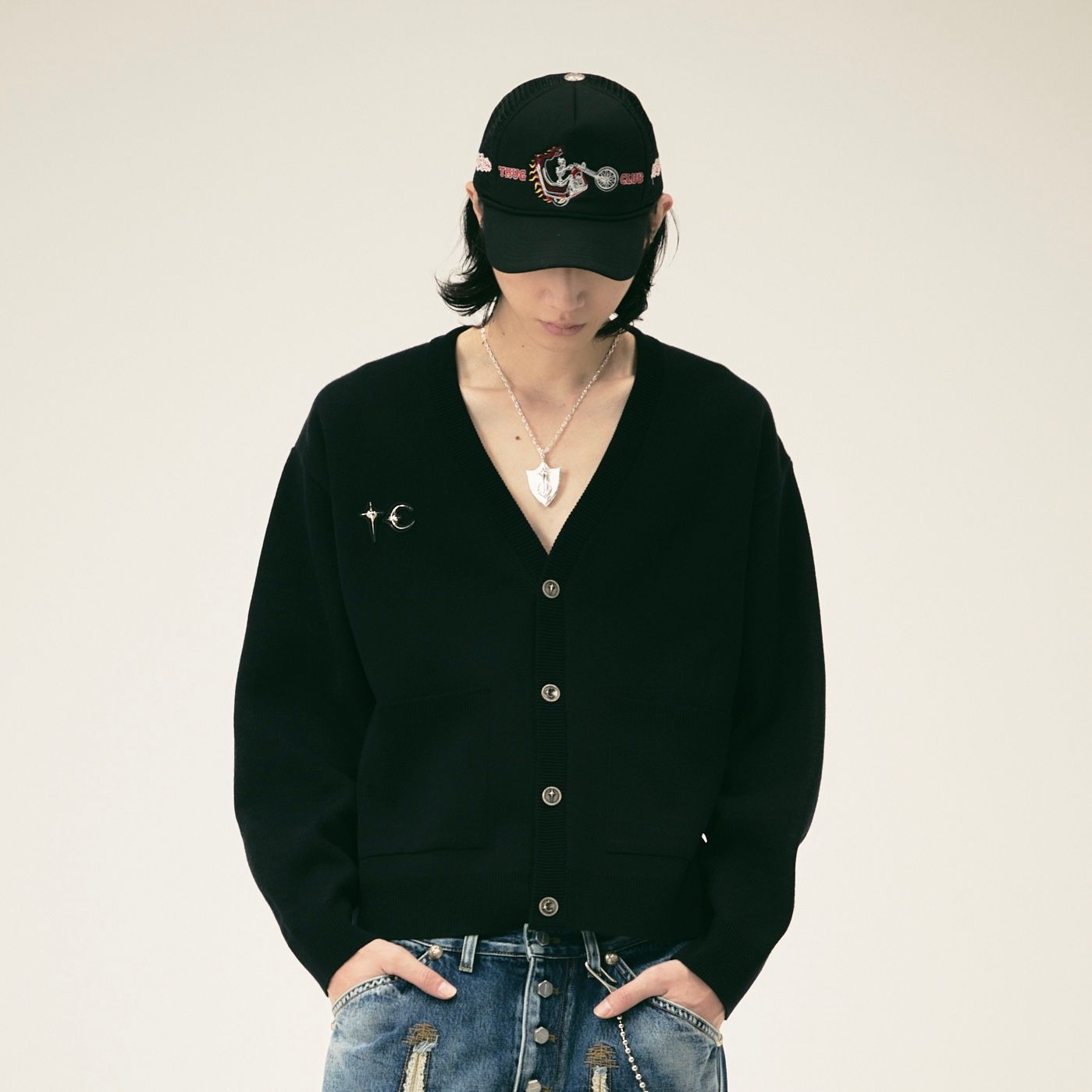 Thug Club - 【再販売通知受付可能】TC Bone Knit Cardigan | ACRMTSM