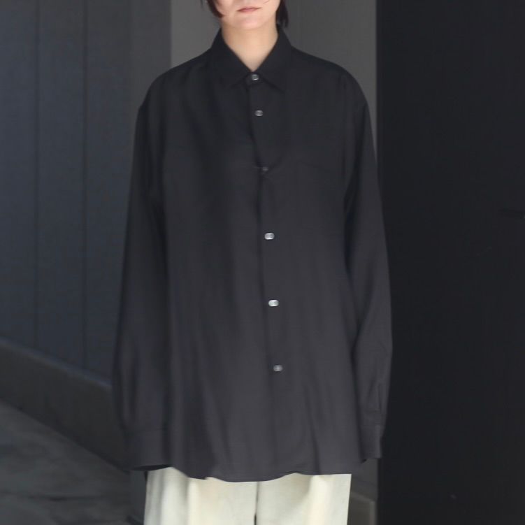 ssstein - 【残りわずか】Wool/Silk Regular Collar Shirt | ACRMTSM