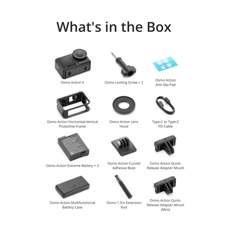 DJI Osmo Action 4 Camera Adventure Combo CP.OS.00000270.01 - Adorama