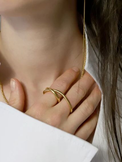 TEN. - デュオリング GOLD ゴールド 指輪 シンプル デザイン ユニ