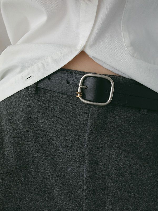 ETRE TOKYO - 【2色展開】 ブラスリングバックルセンターステッチ