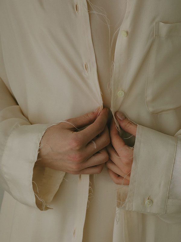 ETRE TOKYO - カフスカットオフキュプラシャツ - OFF WHITE | ADDICT