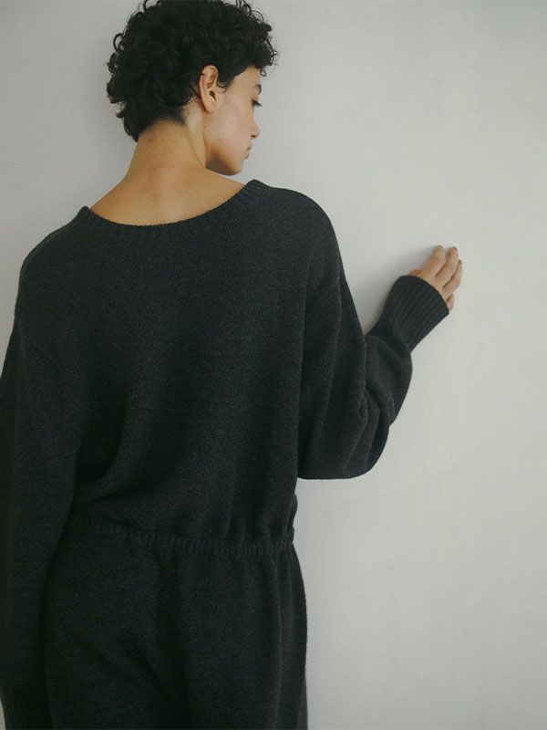 ETRĒ TOKYO Vネックニットオールインワン - GREY サイズ:S ETRE TOKYO