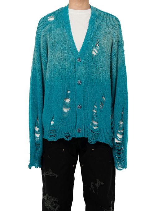 KAMIYA - サンフェードライクニットカーディガン - Sun Faded Like