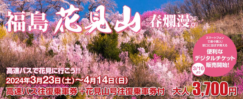 福島・花見山 高速バスで花見に行こう - 旅行・ツアー - 会津バス