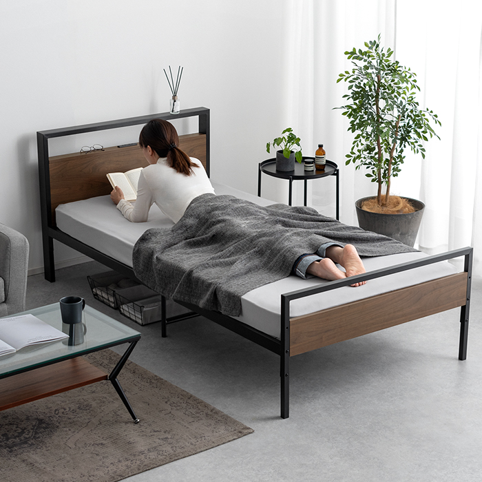 スチールベッド BERK〔ベルク〕 シングルサイズ フレーム単体販売