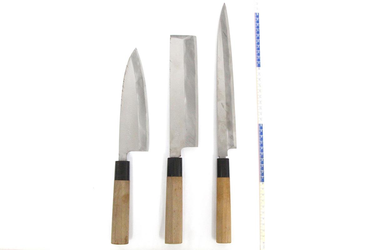 武蔵野 木屋 和包丁3本セット (柳刃・出刃・薄刃) λA6587-3Z1A | 木屋