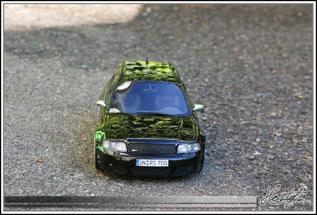 Diecast model cars Audi RS4 1/18 Ottomobile B5 Black Edition By