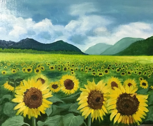 ひまわり畑」 by Motoko｜Artmeter｜暮らしを彩るアートが、きっと見つかる