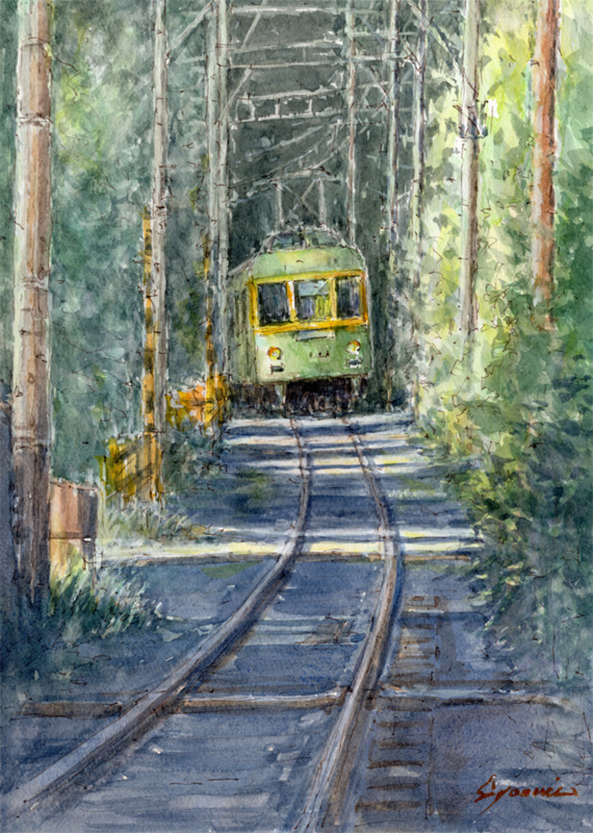 水彩画「秋の里山」 水彩画「秋の里山」 水彩画原画 里山の秋4