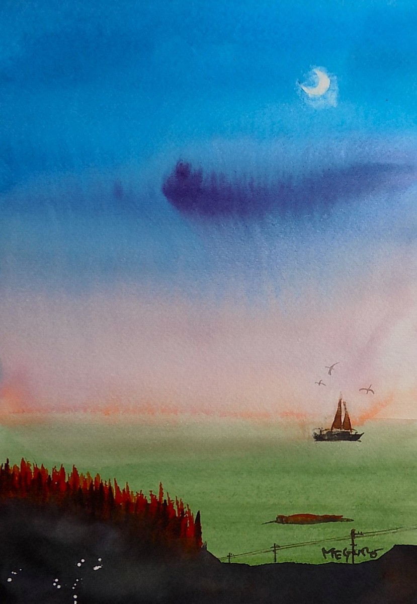 む*ん様 【雪の降る町】アクリル画 F3 風景画 絵画 む*ん様 【雪の降る