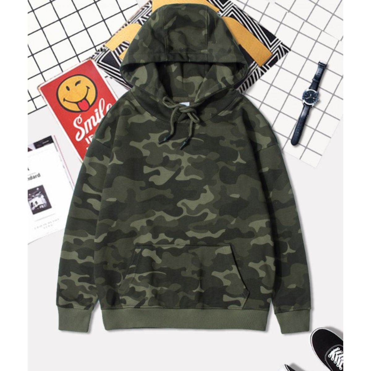 Foodie/迷彩フードプルオーバーパーカー ST/No.23289 – At Marvelous