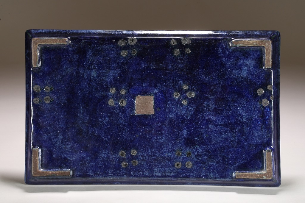 緑寿庵陶翠瑠璃釉長方水盤 | 雨竹亭オンラインショップ