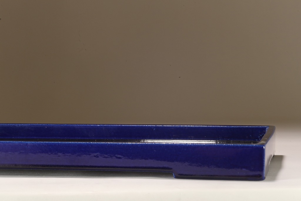 信楽呑平瑠璃釉切立長方水盤 | 雨竹亭オンラインショップ